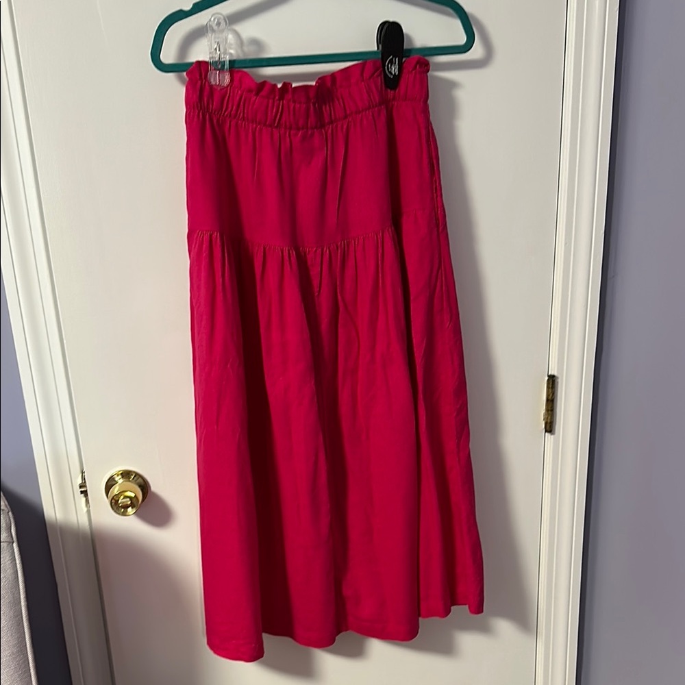 Universal Thread Vibrant Pink Button-Down Midi Sk… - image 6